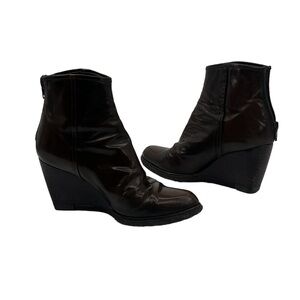 Stuart Weitzman Brown Wedge Heeled Booties Size 5 1/2 Women's